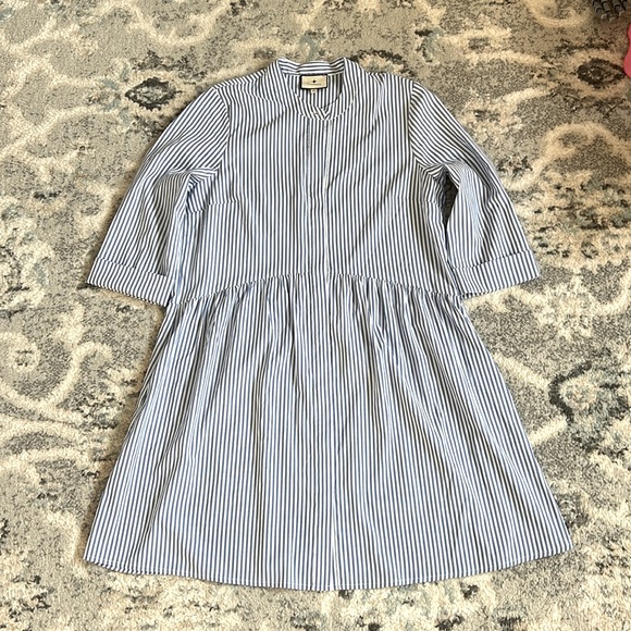 Tuckernuck Women's Striped Royal Shirt Dress Size Medium - Picture 2 of 13